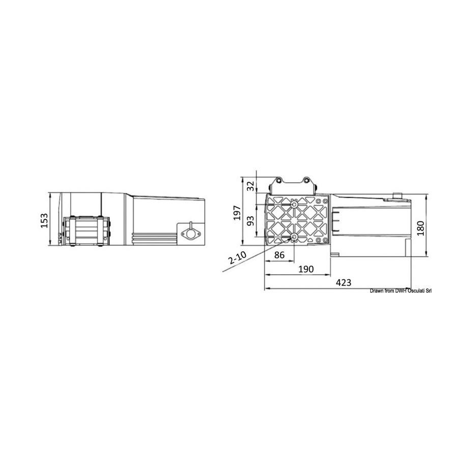 Treuil électrique pour halage embarcations, tendeur de service, moto de mer ou pour les remorques. 