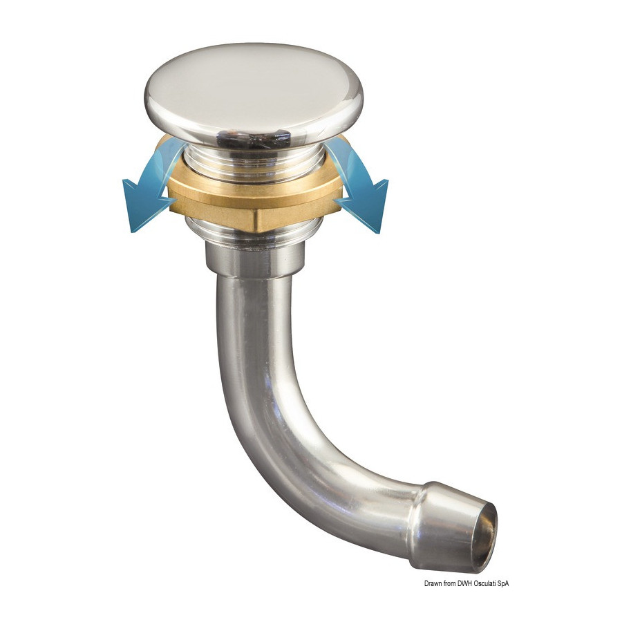 Event carburant en laiton chromé Full Flush 