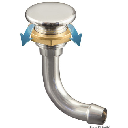 Event carburant en laiton chromé Full Flush