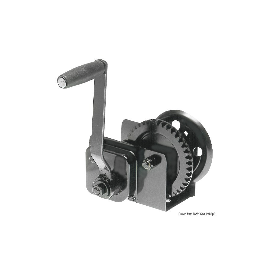 Treuil pour halage embarcations avec embrayage 