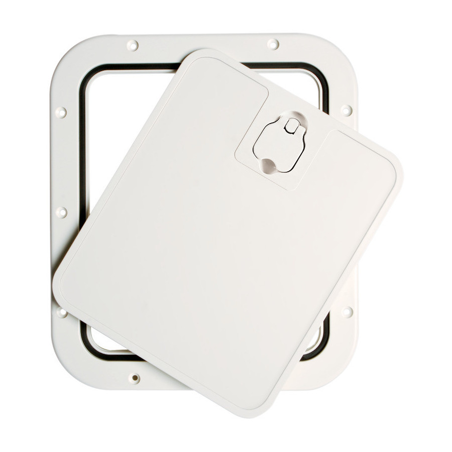 Trappe d’inspection avec façade amovible Variante ou Accessoires Réduit:façade amovible blanc 305 x 355 mm *20.302.20*