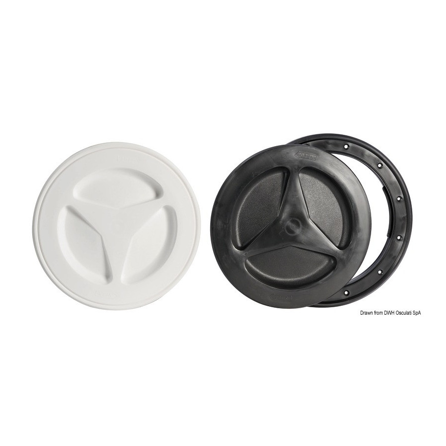 Bouchon d’inspection en polypropylène avec fermeture par rotation et à baïonnette 