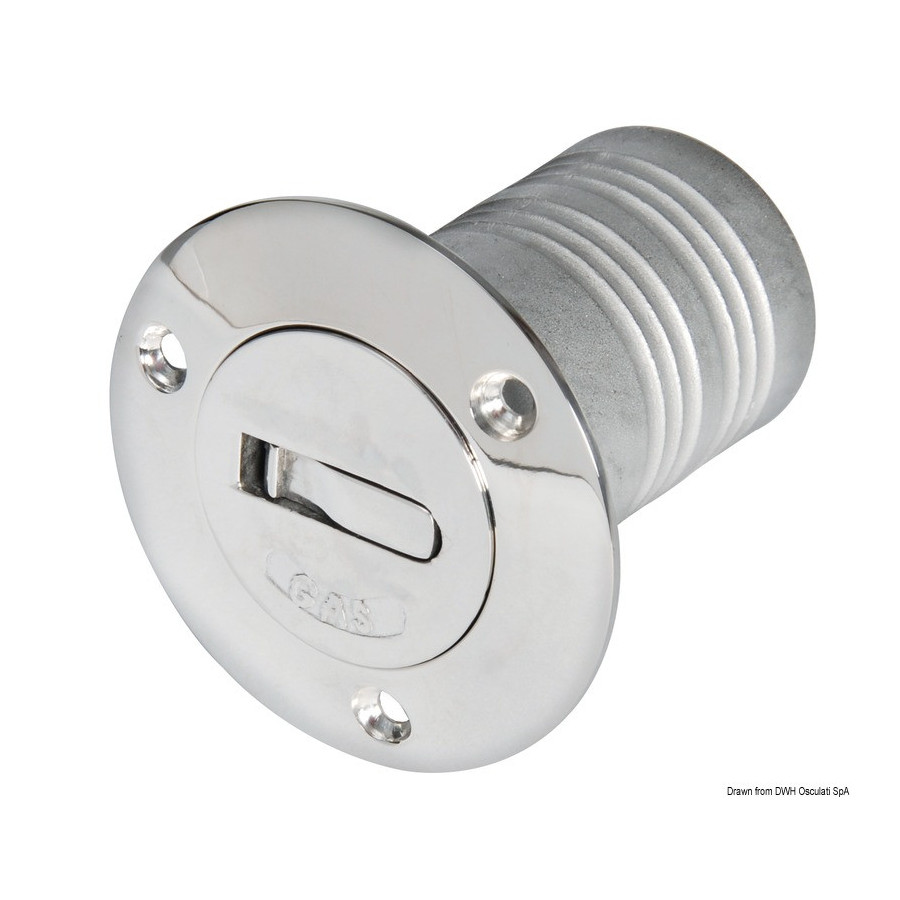 Bouchon Utility à ras en laiton chromé avec ouverture à battant 