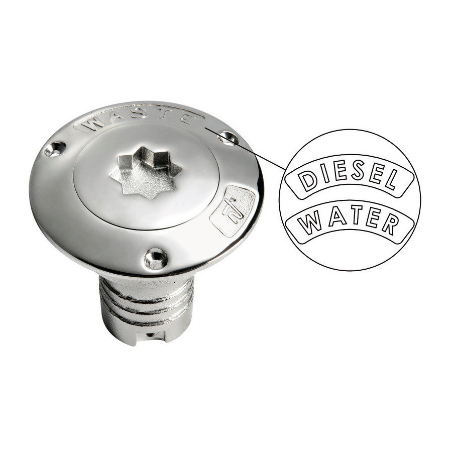 Bouchon de nable type "France" en inox AISI 316 poli miroir 
