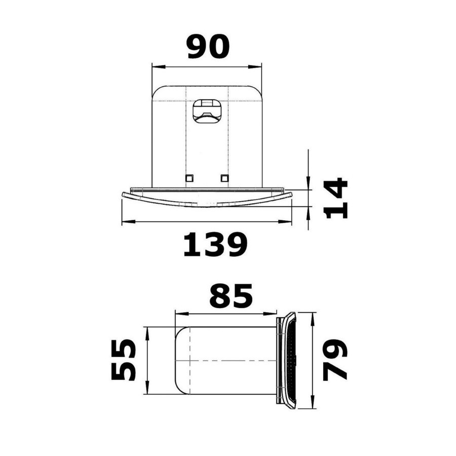 Avertisseur à encastrer Sound Variante ou Accessoires Réduit:encastrer Sound version Oblong *21.103.00*