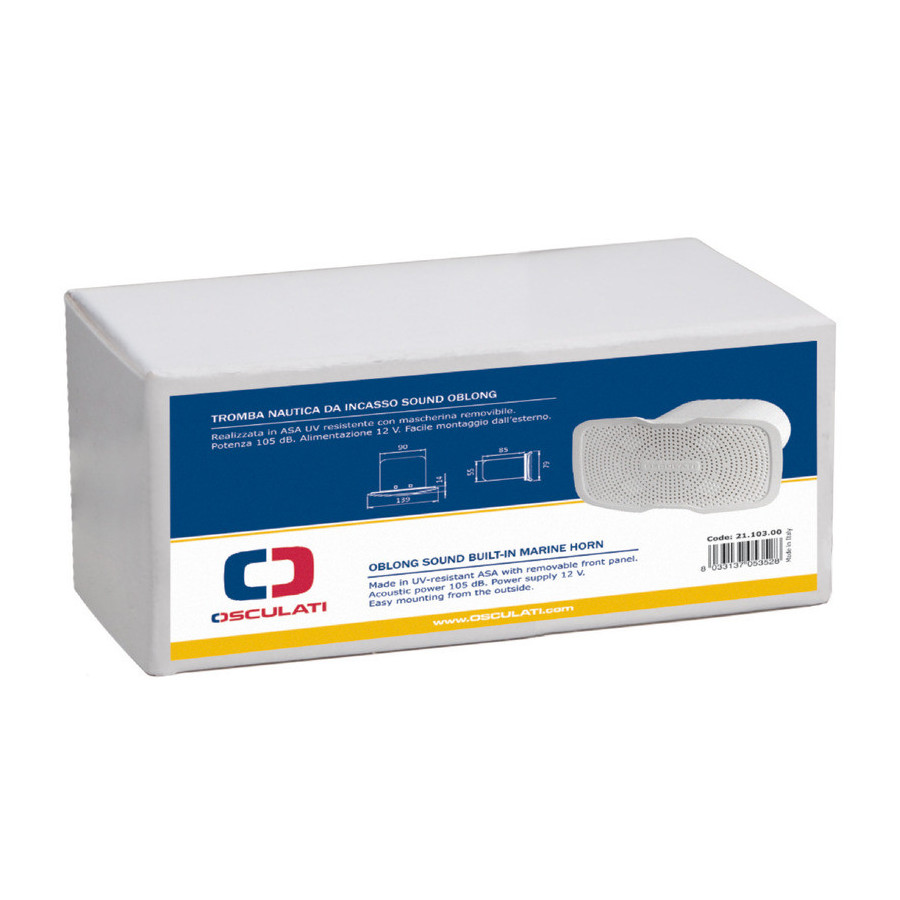 Avertisseur à encastrer Sound Variante ou Accessoires Réduit:encastrer Sound version Oblong *21.103.00*