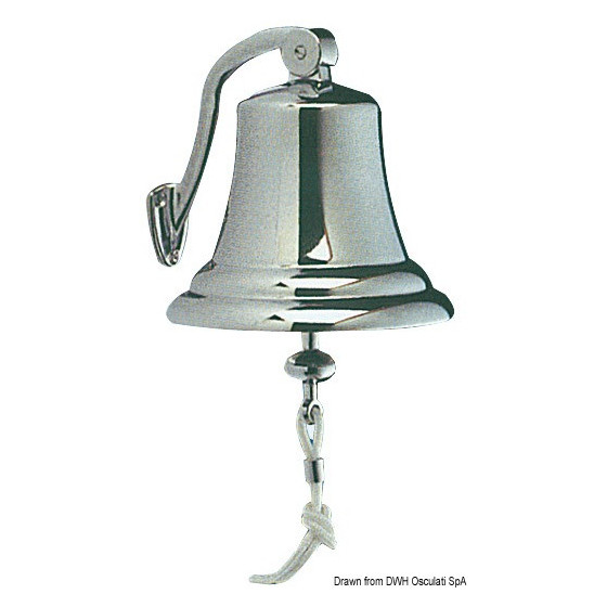 Cloche de navire réglementaire en laiton chromé 