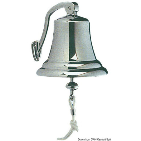 Cloche de navire réglementaire en laiton chromé