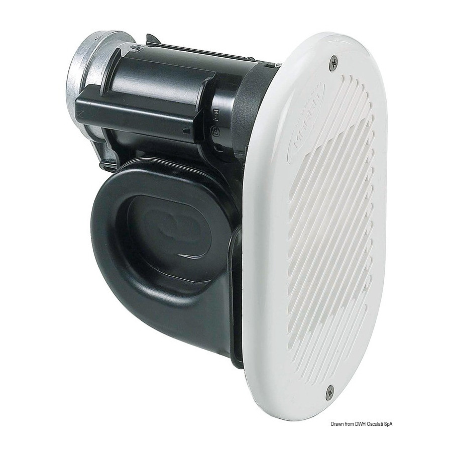 Avertisseur électropneumatique HURRICANE à compresseur incorporé et cache Variante ou Accessoires Réduit:HURRICANE blanc 12V *21