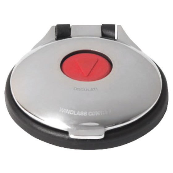 Contacteur à pied pour guindeaux avec couverture inox Variante ou Accessoires Réduit:pied p. guindeau, AISI 316/rouge *02.344.01