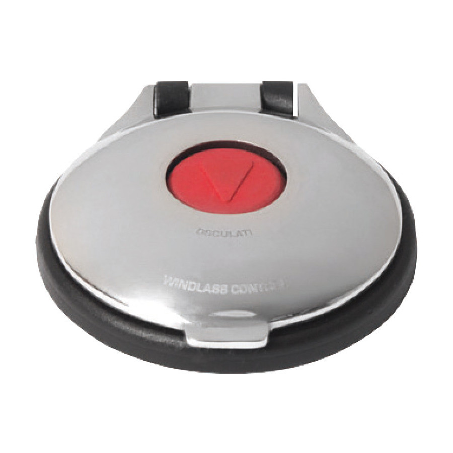 Contacteur à pied pour guindeaux avec couverture inox Variante ou Accessoires Réduit:pied p. guindeau, AISI 316/rouge *02.344.01