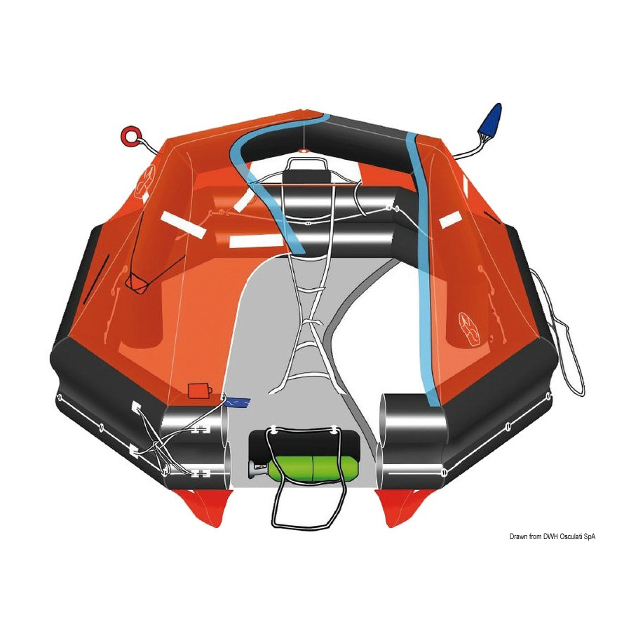 Radeau professionel autogonflable Deep-Sea Compact - Solas MED 
