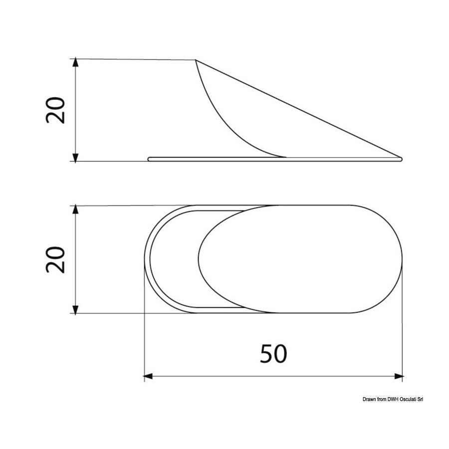 Manche à vent autoportante pour panneaux de pont latéraux Wind scoop 