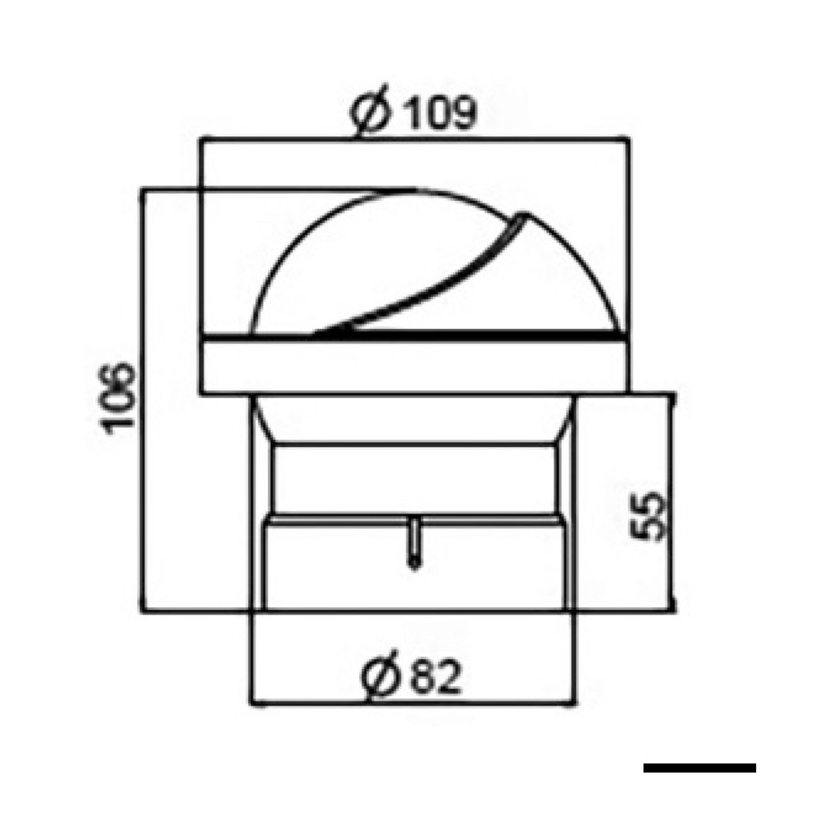 Compas à encastrement de 2” 3/4 RIVIERA Artica Slim 