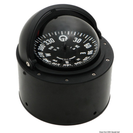 Compas avec habitacle + dôme de protection télescopique RIVIERA 4''