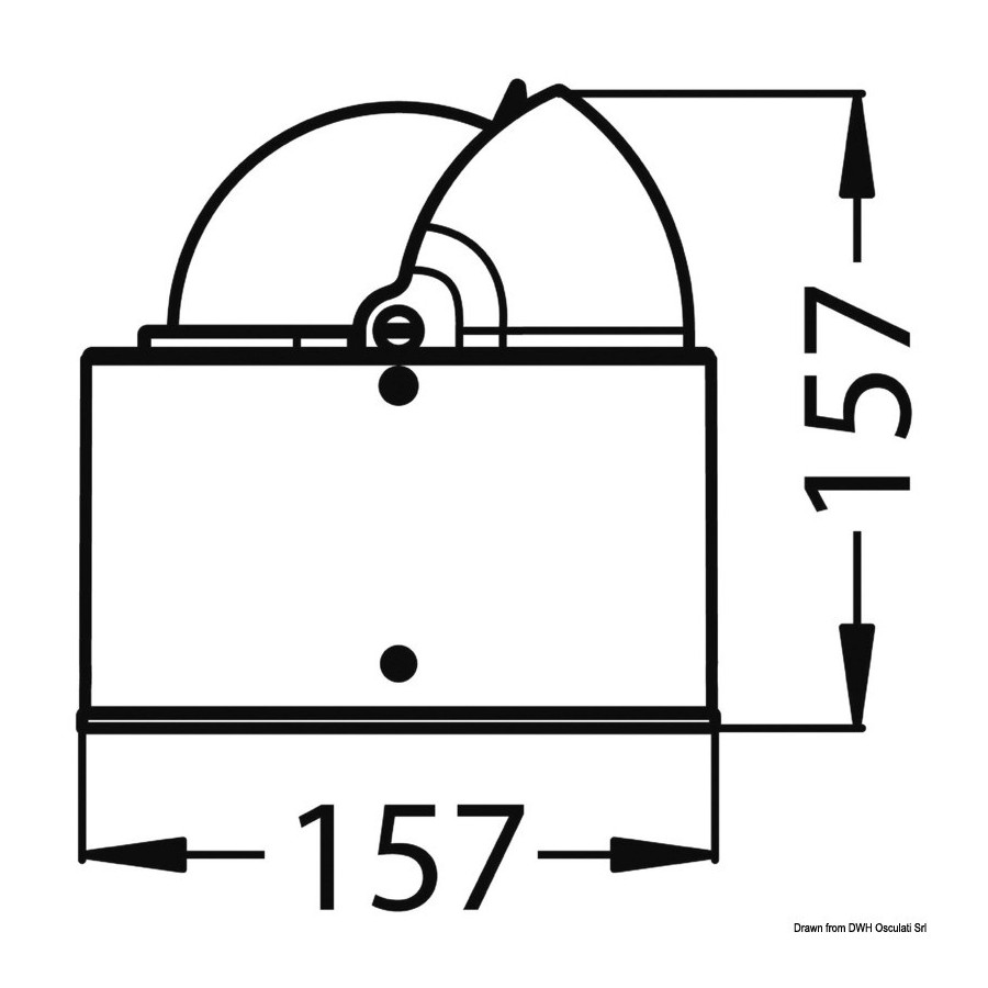 Compas avec habitacle + dôme de protection télescopique RIVIERA 4'' 