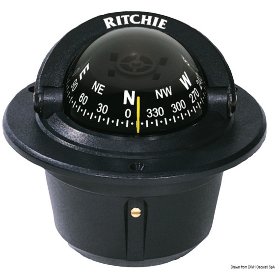 Compas RITCHIE Explorer 2" 3/4 (70 mm) avec compensateurs et éclairage Variante ou Accessoires Réduit:RITCHIE Explorer 2"3/4 noi