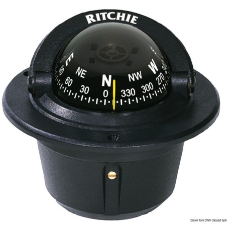 Compas RITCHIE Explorer 2" 3/4 (70 mm) avec compensateurs et éclairage