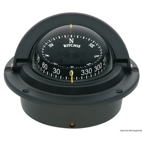 Compas RITCHIE Voyager 3" (76 mm) avec compensateurs et éclairage