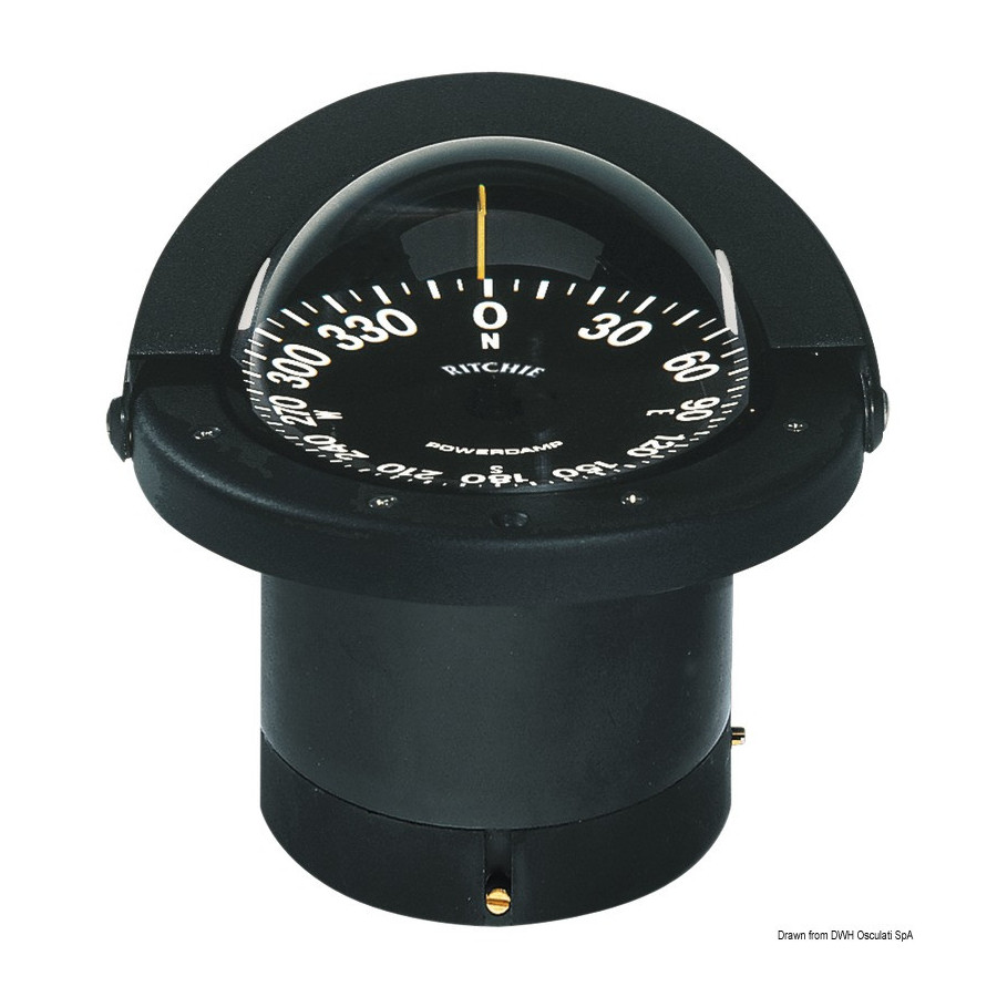 Compas RITCHIE Navigator 4" 1/2 (114 mm) avec compensateurs et éclairage Variante ou Accessoires Réduit:RITCHIE Navigator 4"1/4 