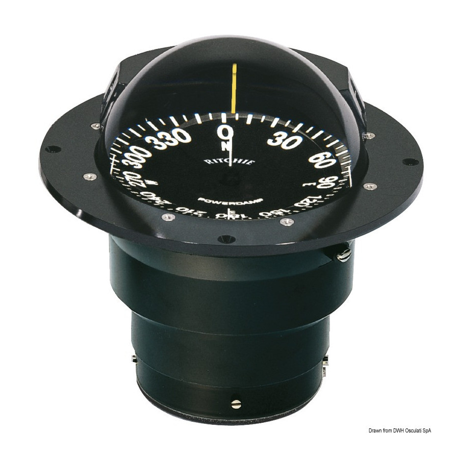 Compas RITCHIE Globemaster 5" (127 mm) avec compensateurs et éclairage Variante ou Accessoires Réduit:RITCHIE Globemaster 5" noi