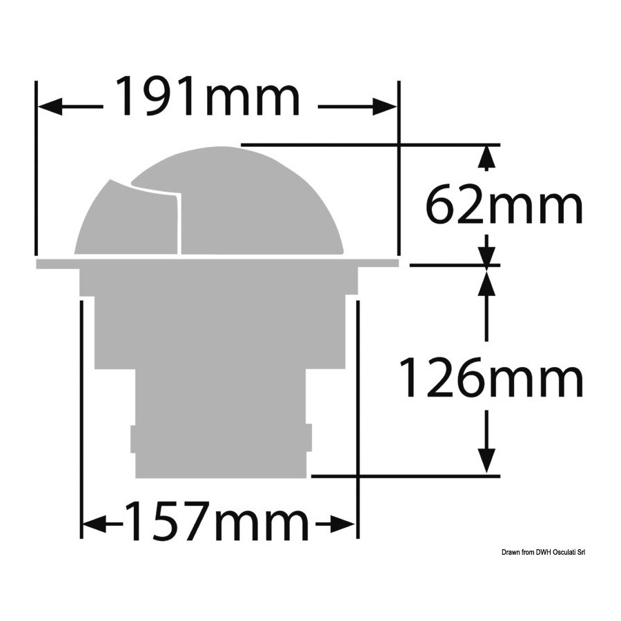 Compas RITCHIE Globemaster 5" (127 mm) avec compensateurs et éclairage Variante ou Accessoires Réduit:RITCHIE Globemaster 5" noi