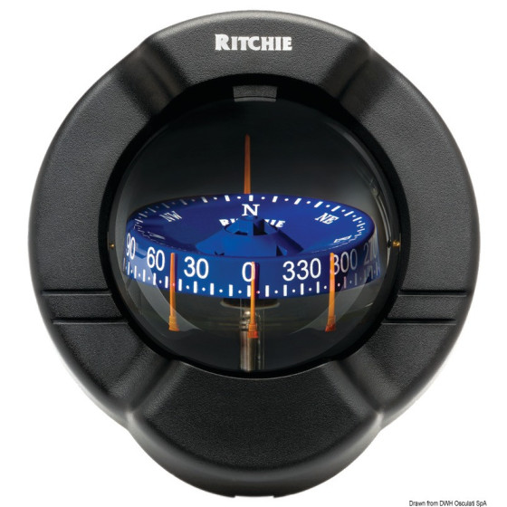 Compas RITCHIE Venturi Sail / Navigator Sail Variante ou Accessoires Réduit:Venturi Sail 3"3/4 noir/bleu *25.088.01*