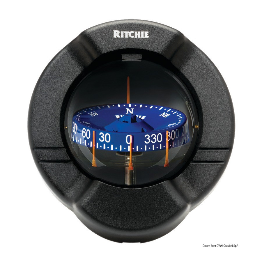Compas RITCHIE Venturi Sail / Navigator Sail Variante ou Accessoires Réduit:Venturi Sail 3"3/4 noir/bleu *25.088.01*