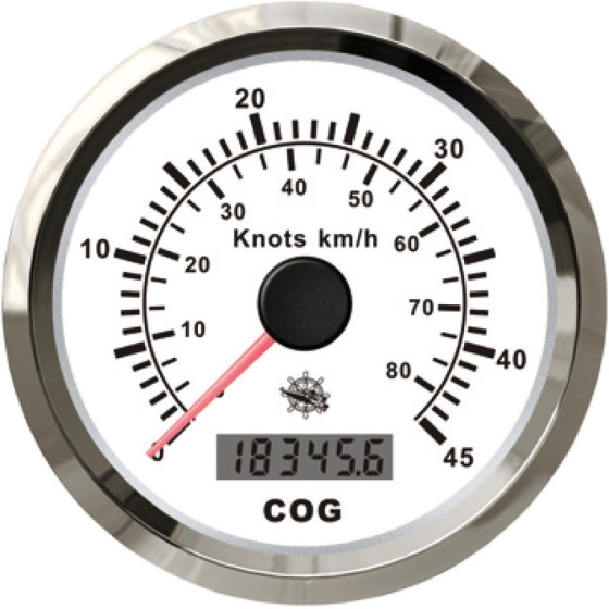Speedomètre / compteur milles GPS sans transducteur Variante ou Accessoires Réduit:vitesse avec compas GPS blanc/polie *27.780.0