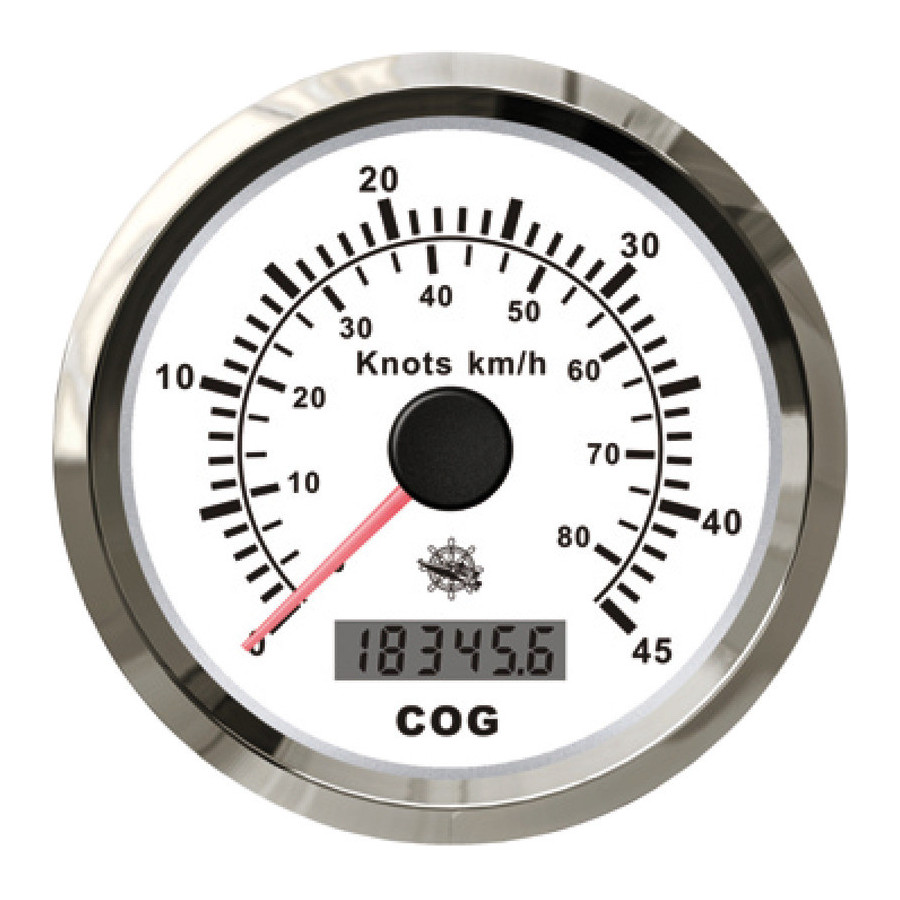 Speedomètre / compteur milles GPS sans transducteur Variante ou Accessoires Réduit:vitesse avec compas GPS blanc/polie *27.780.0