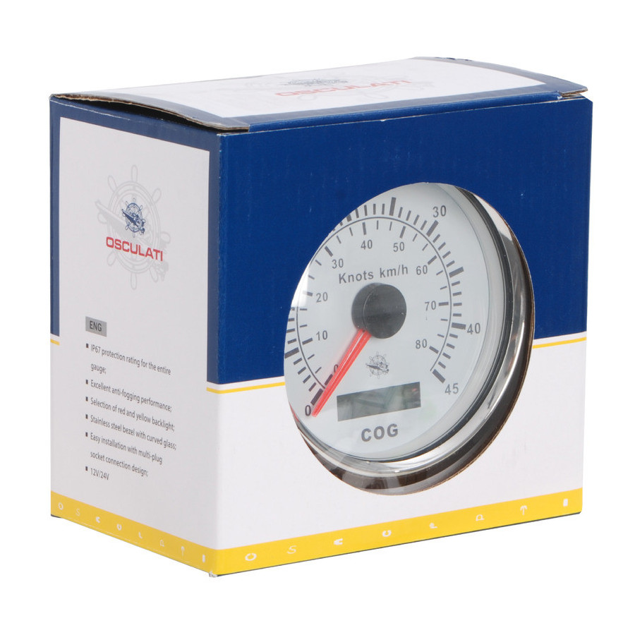 Speedomètre / compteur milles GPS sans transducteur Variante ou Accessoires Réduit:vitesse avec compas GPS blanc/polie *27.780.0