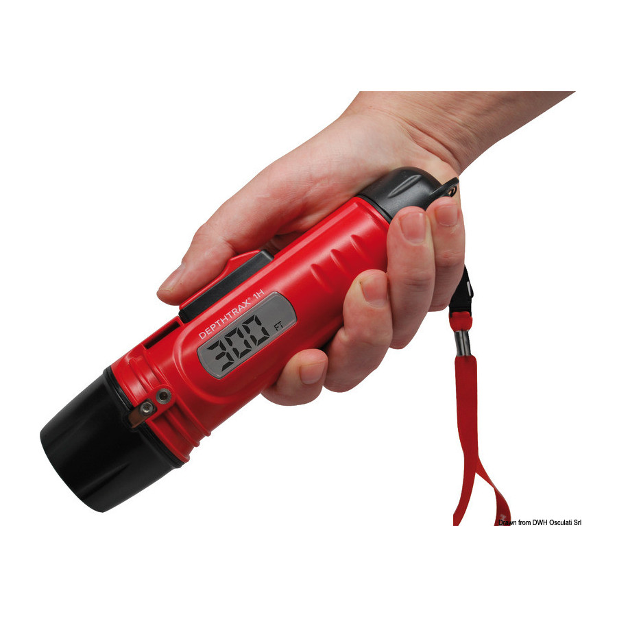 NORCROSS portable depth-sounder with built-in transducer 