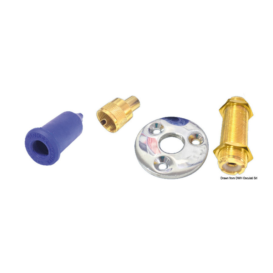 5-cm deck fairlead in golden colour 