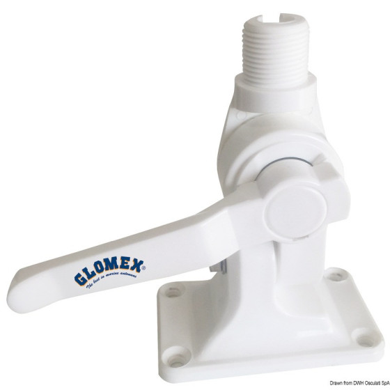 GLOMEX base with built-in fairlead recommended for RA1201 
