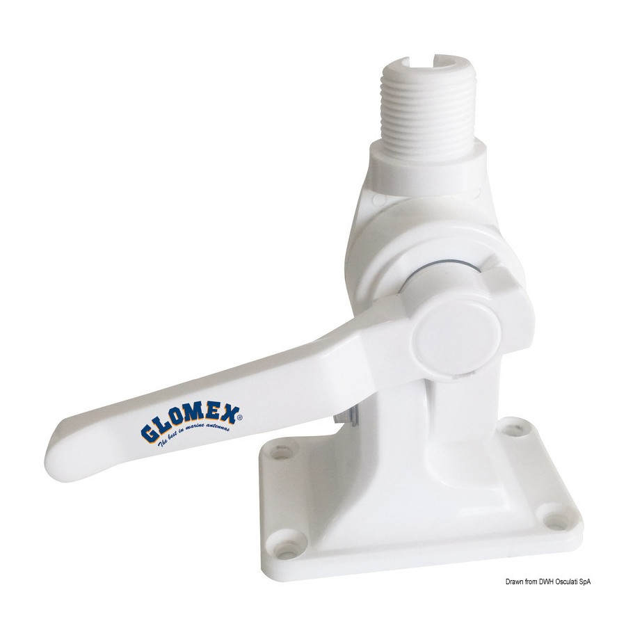 GLOMEX base with built-in fairlead recommended for RA1201 