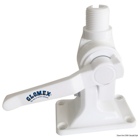 GLOMEX base with built-in fairlead recommended for RA1201