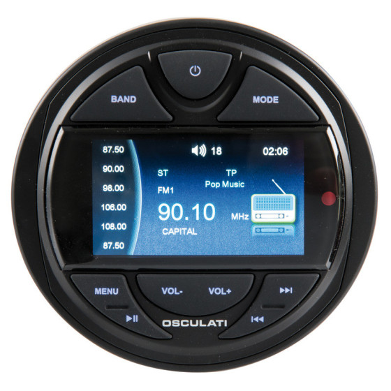Radio for instrument panel with remote control and DAB antenna Variante ou Accessoires Réduit:tableau de bord M3-TFT *29.530.02*