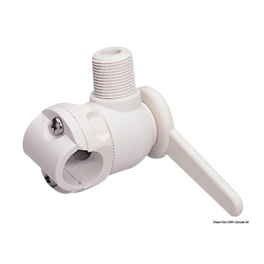 GPS/UHF antenna base with lever for pulpit 