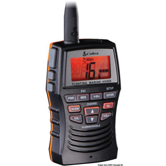 COBRA MARINE MR HH150FLTE portable VHF 