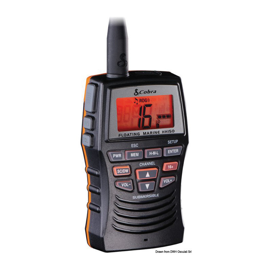 COBRA MARINE MR HH150FLTE portable VHF 