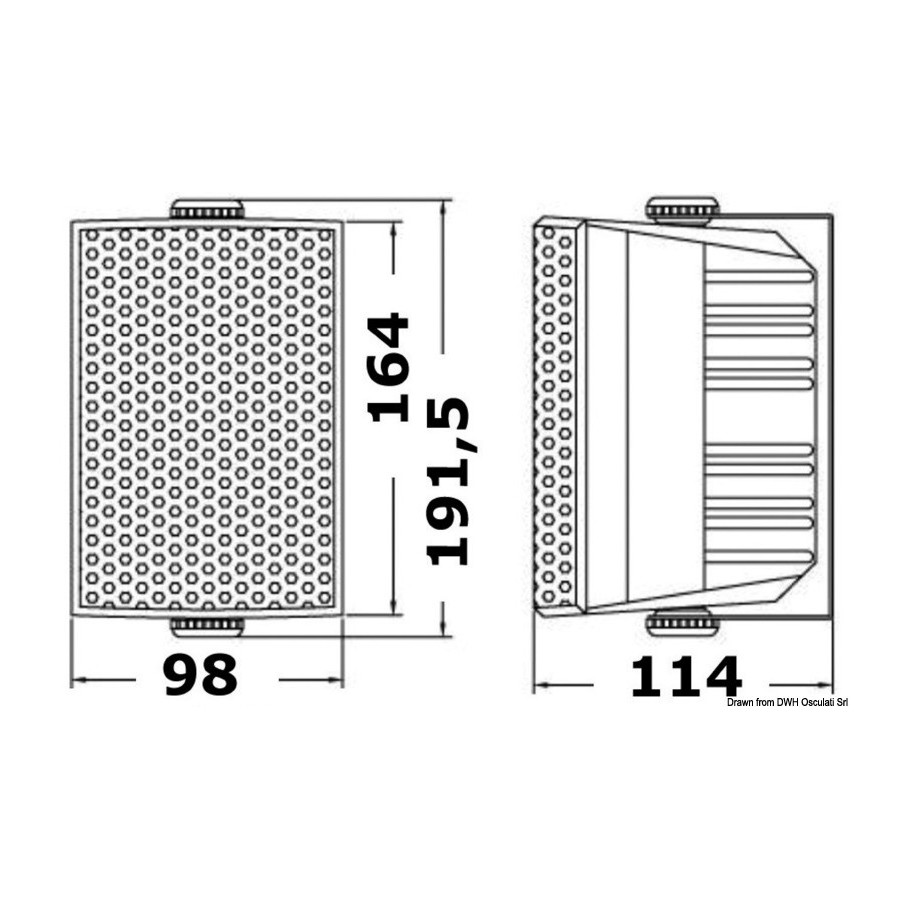 CABINET Range - 2-Way Stereo Speaker for external/internal mounting 