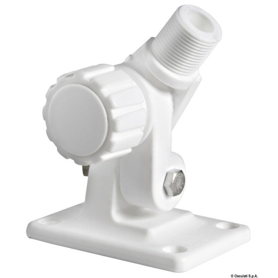 Swivelling base for VHF antenna and GPS 
