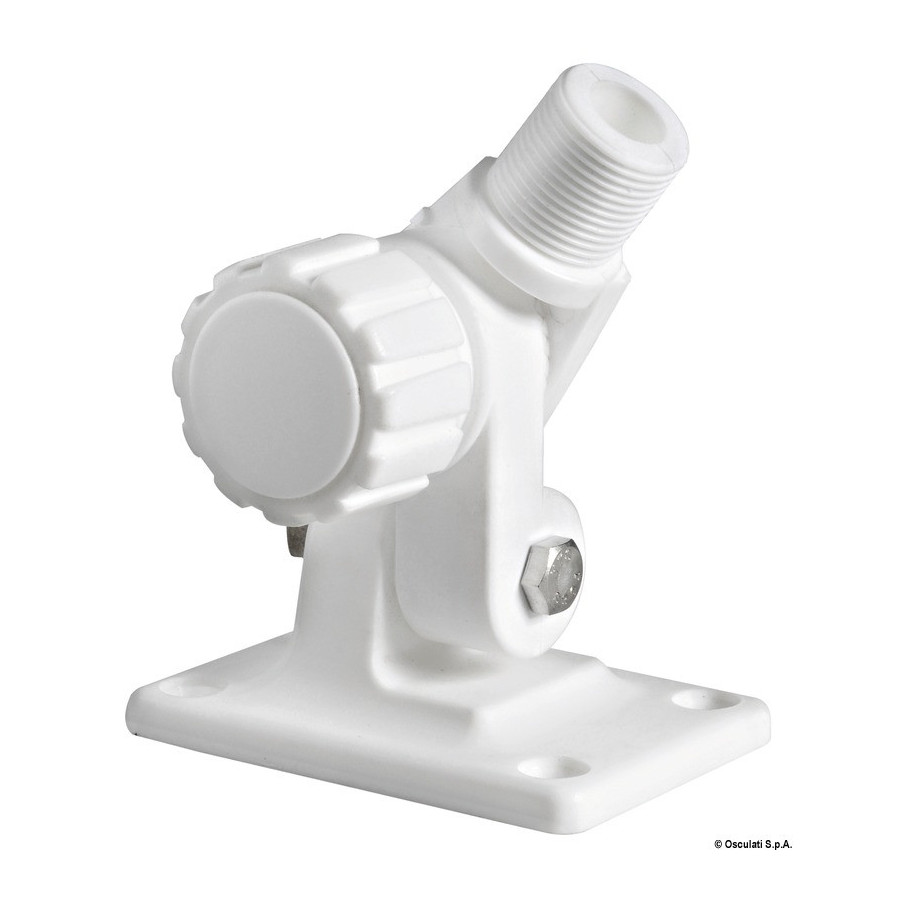 Swivelling base for VHF antenna and GPS 