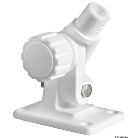 Swivelling base for VHF antenna and GPS