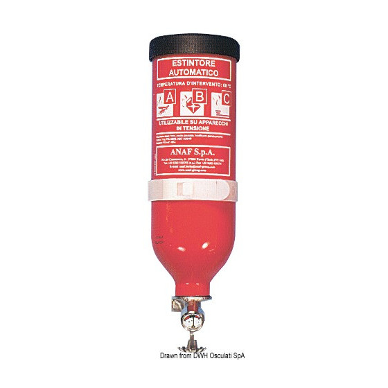 Extincteurs automatiques à pluie de poudre catégories A B C Variante ou Accessoires Réduit:pluie de poudre cylindrique 1 kg *31.