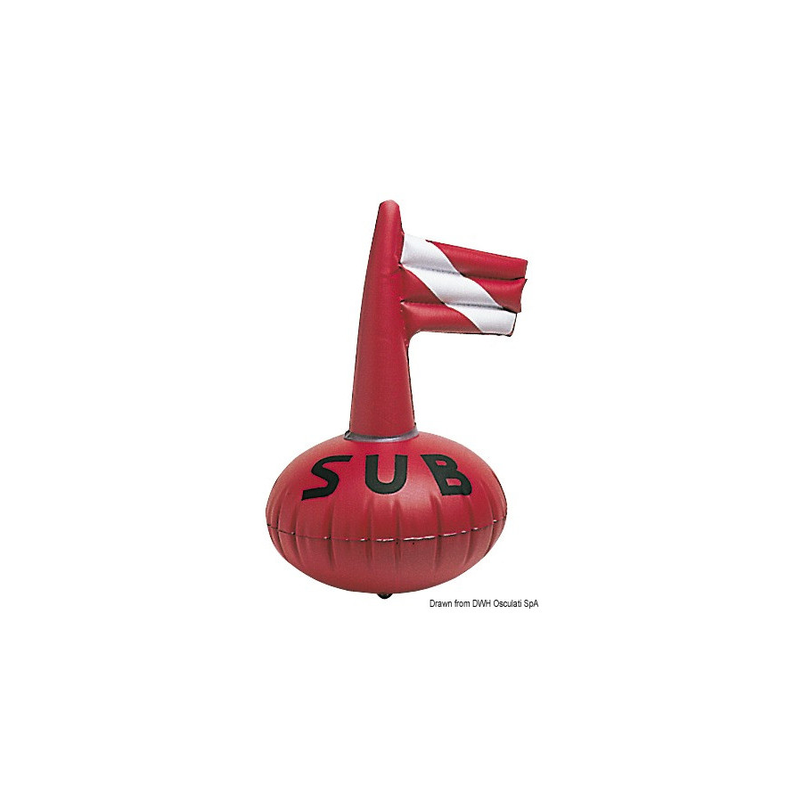 Bouée de plongée gonflable Variante ou Accessoires Réduit:plongée gonflable Mini 38 x 50 cm *33.166.01* Qté : 2