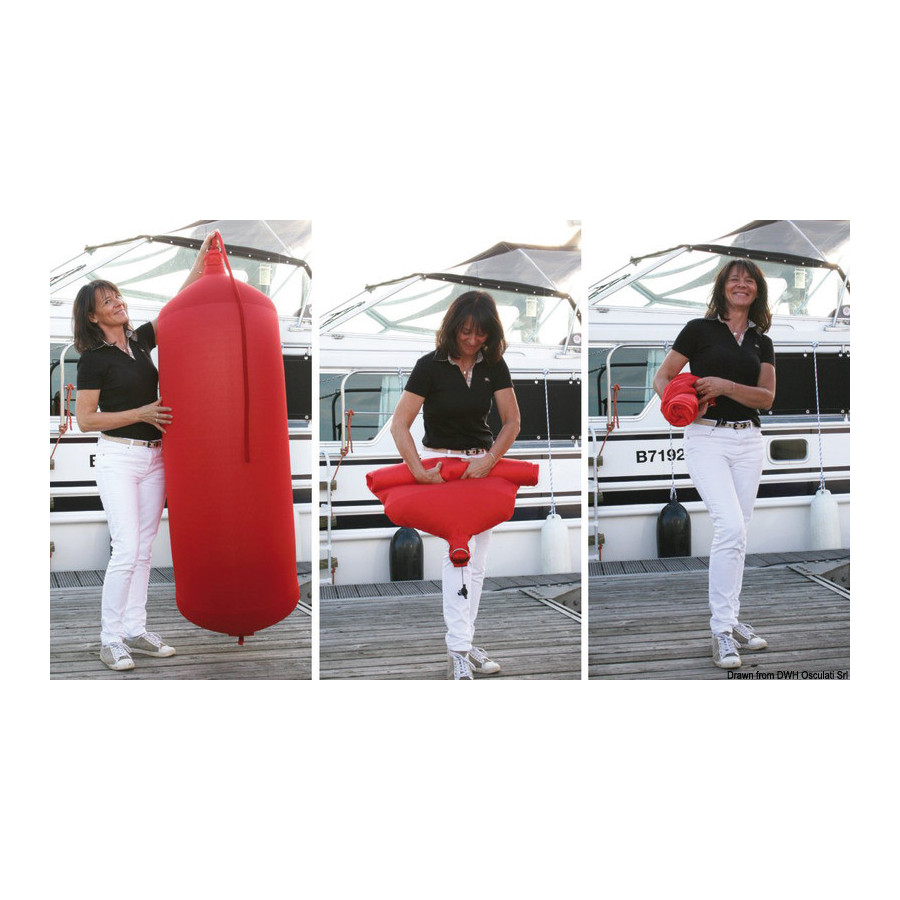 Pare-battage cylindrique en tissu gonflable FENDERTEX 