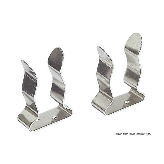 Clips en inox pour blocage des gaffes, cannes à pêche etc.. 