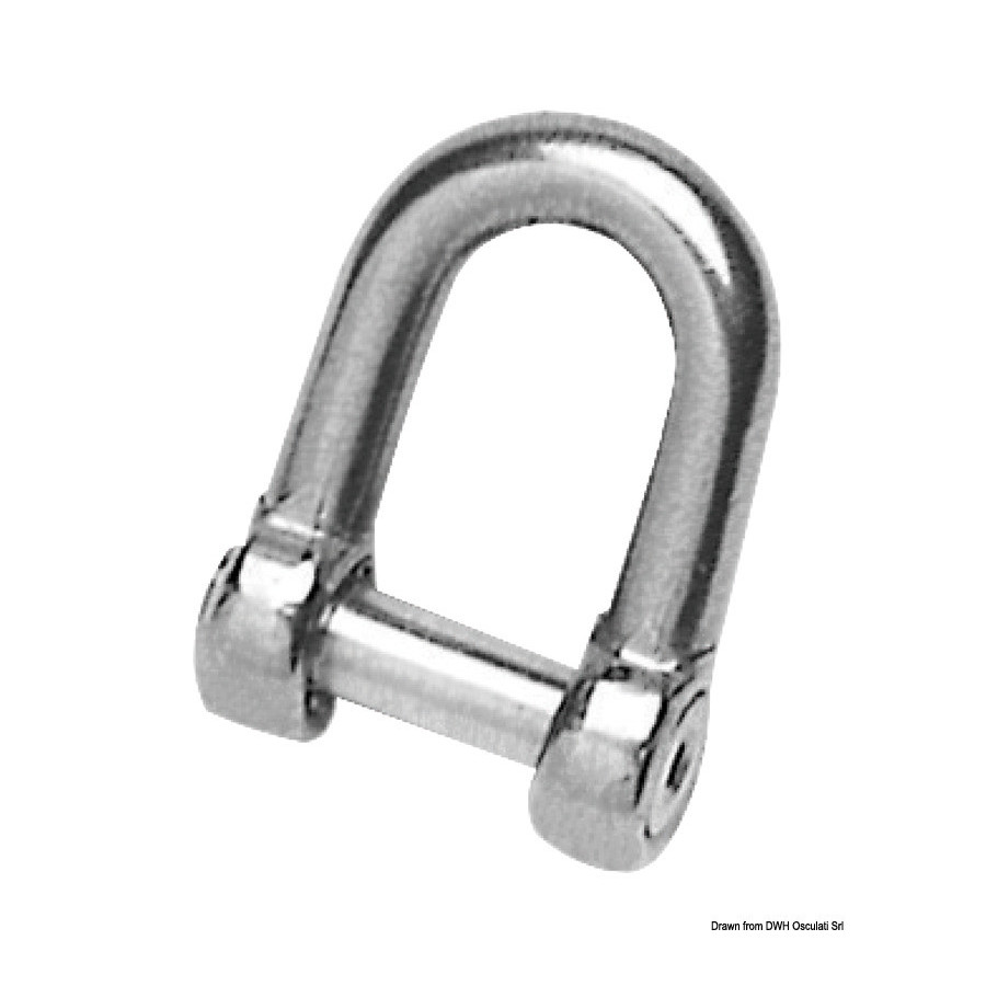 Manille lyre avec axe à six pans creux pour ancres 