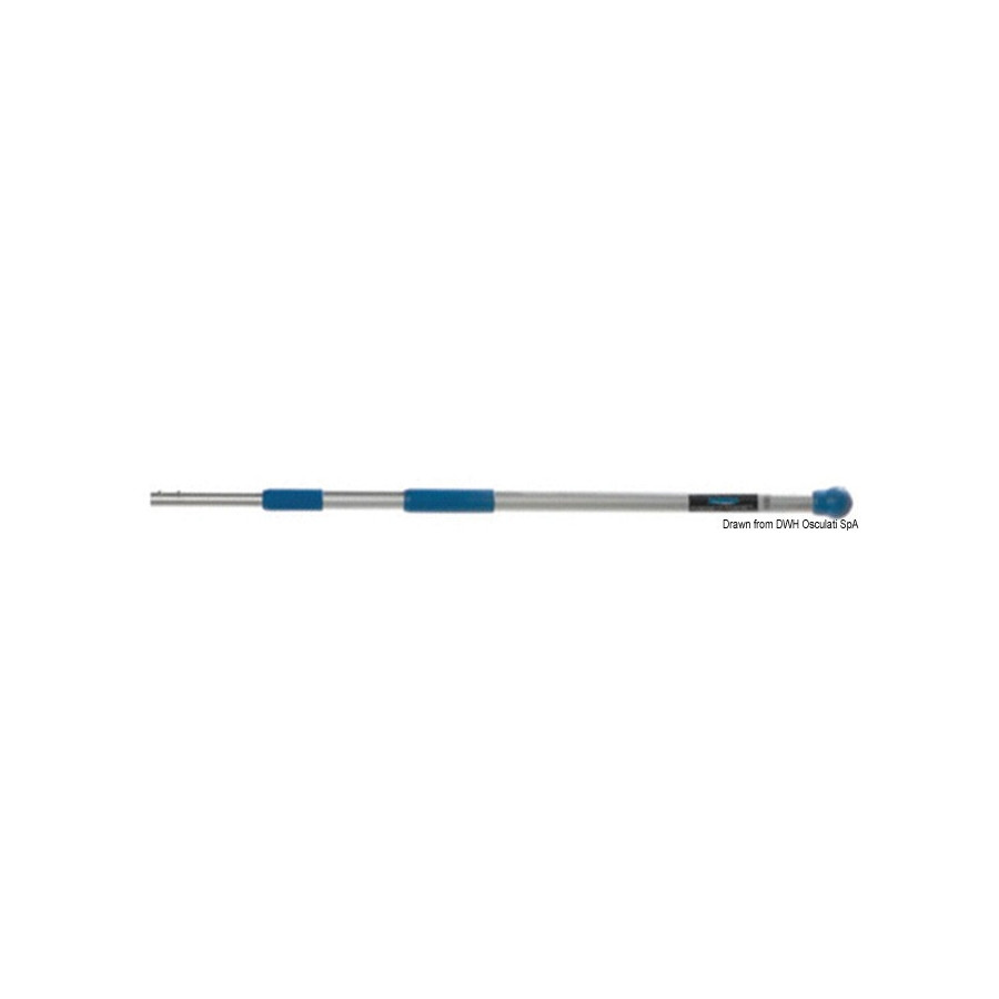 Manche télescopique YACHTICON en aluminium anodisé avec fixation QuickRelease 